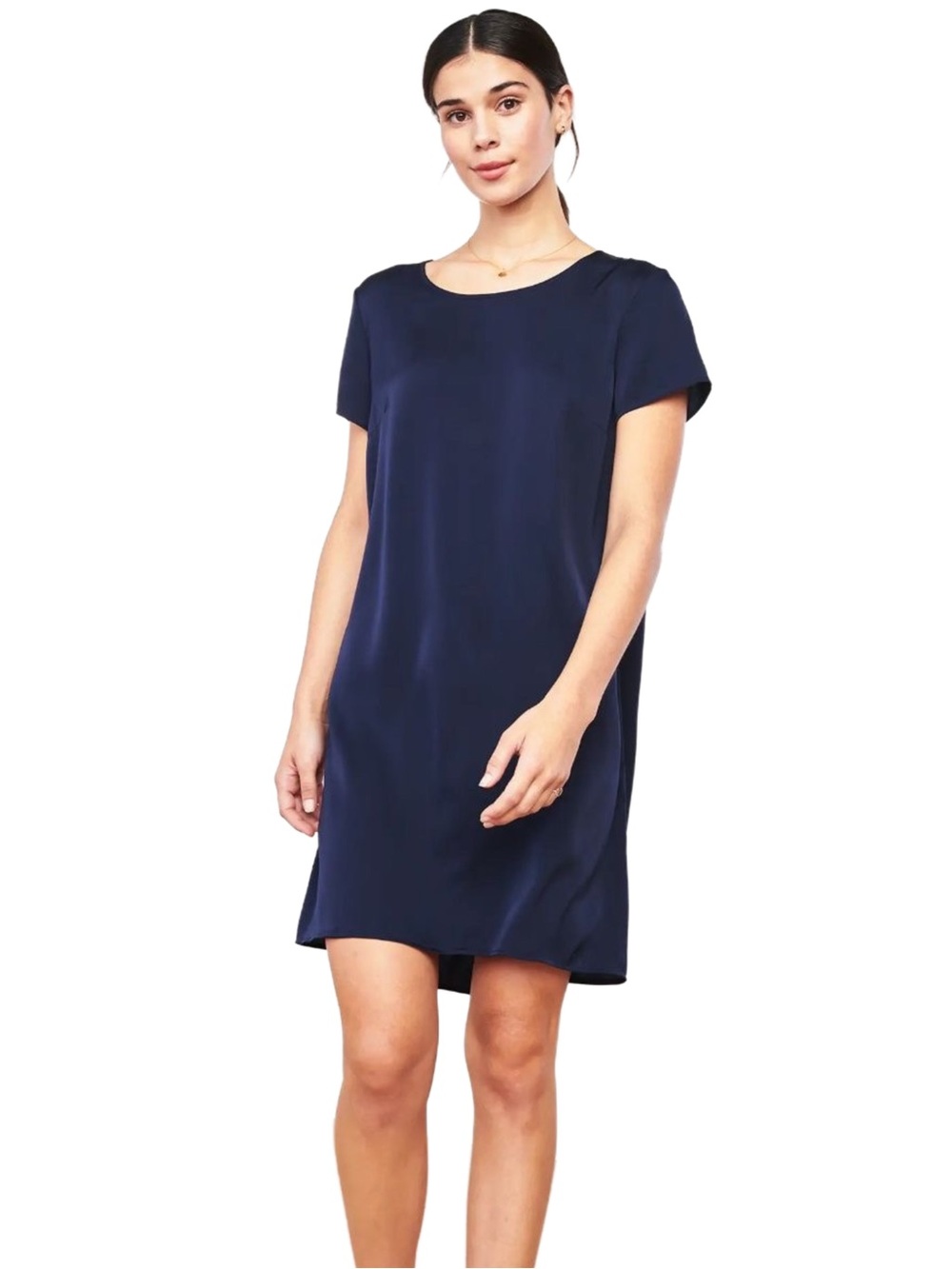 NWT Old Navy XL Silky Blue Dress with Scoop Neck
